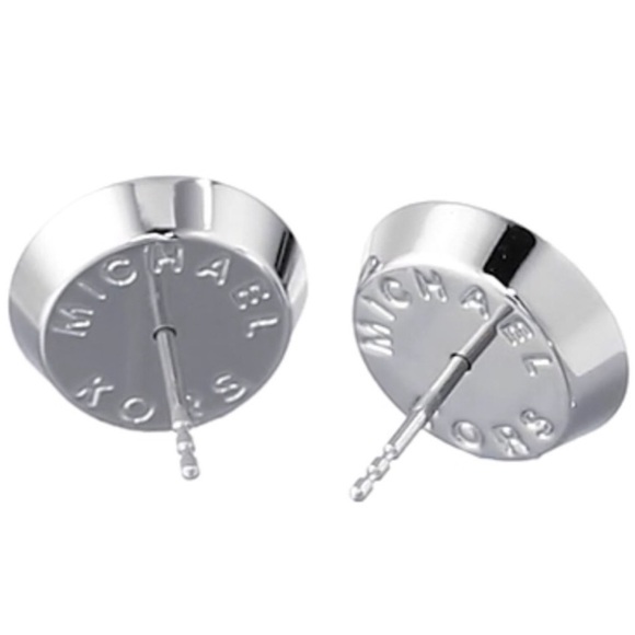 NWT MICHAEL KORS White Gold-Tone Earrings - Picture 2 of 6